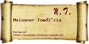 Meissner Tomázia névjegykártya